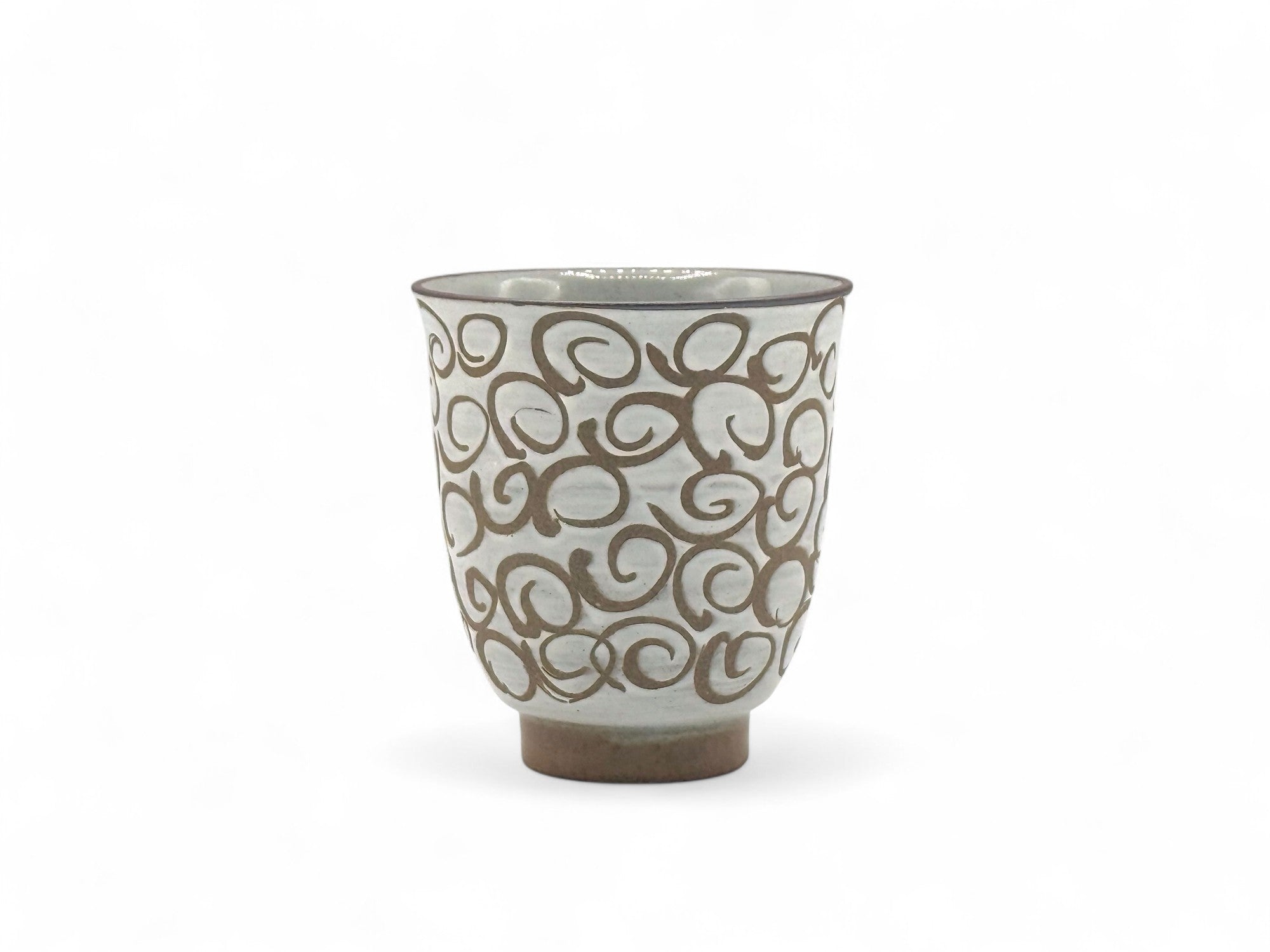 Hasui Arabesque White Hasami-yaki Yunomi - Japanese Teacup