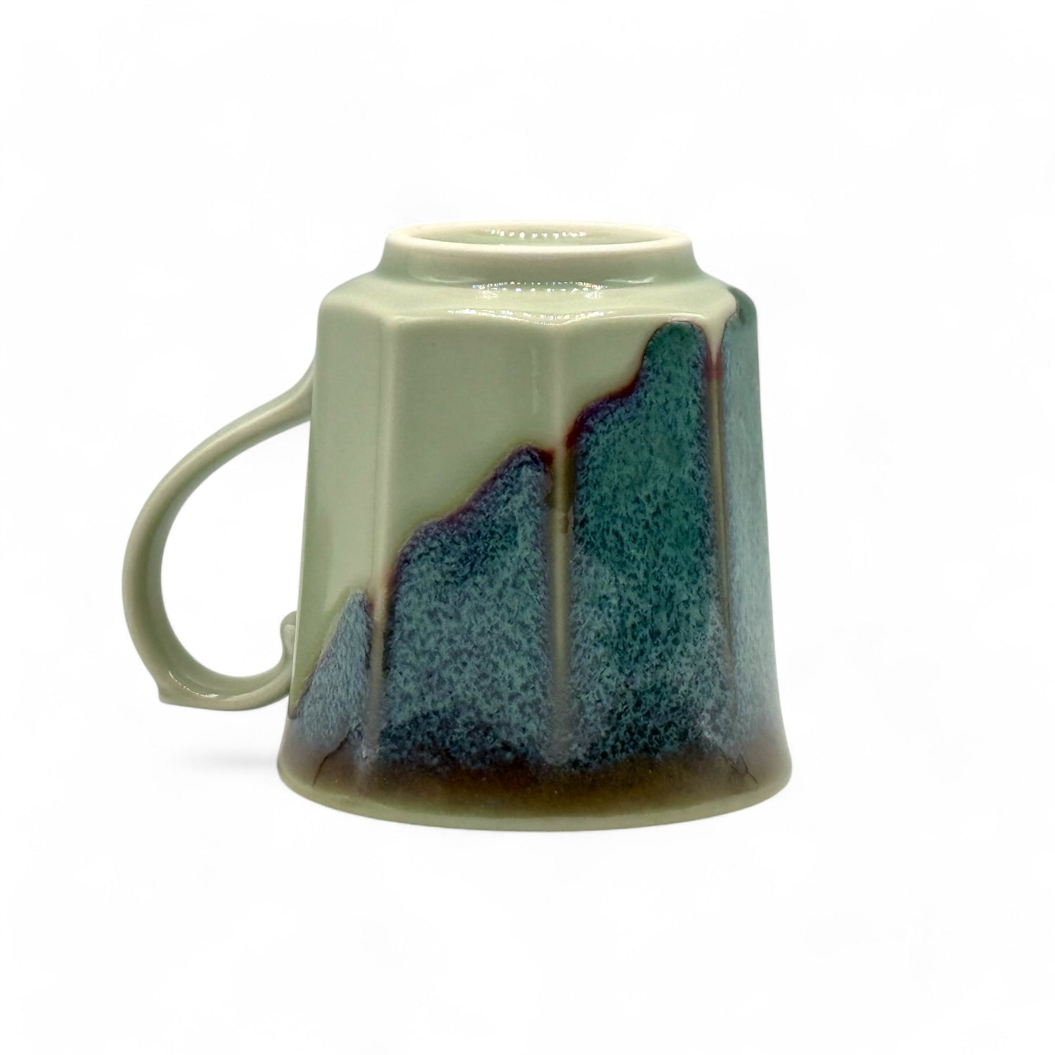 Hisuimaru Green Mino-yaki Mug - Japanese Tea Mug