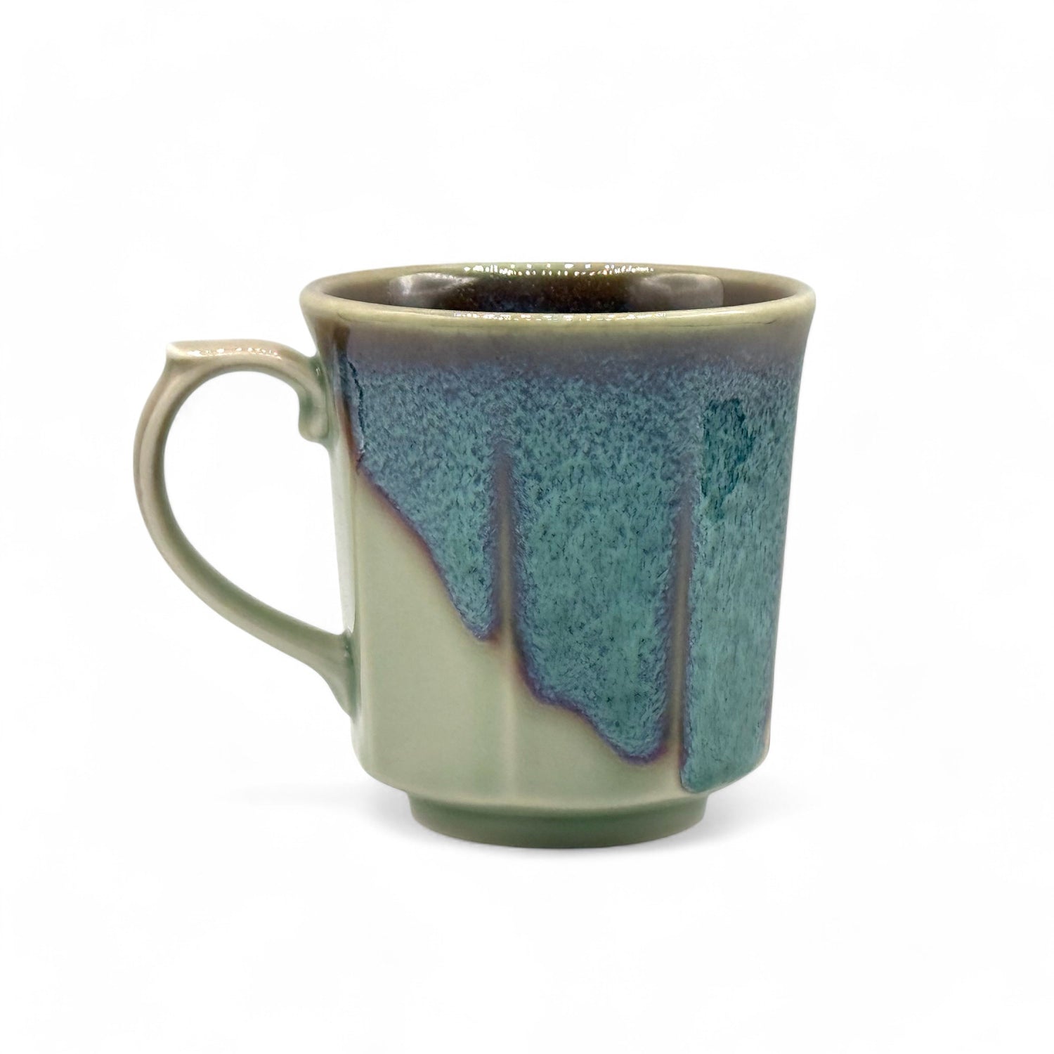 Hisuimaru Green Mino-yaki Mug - Japanese Tea Mug