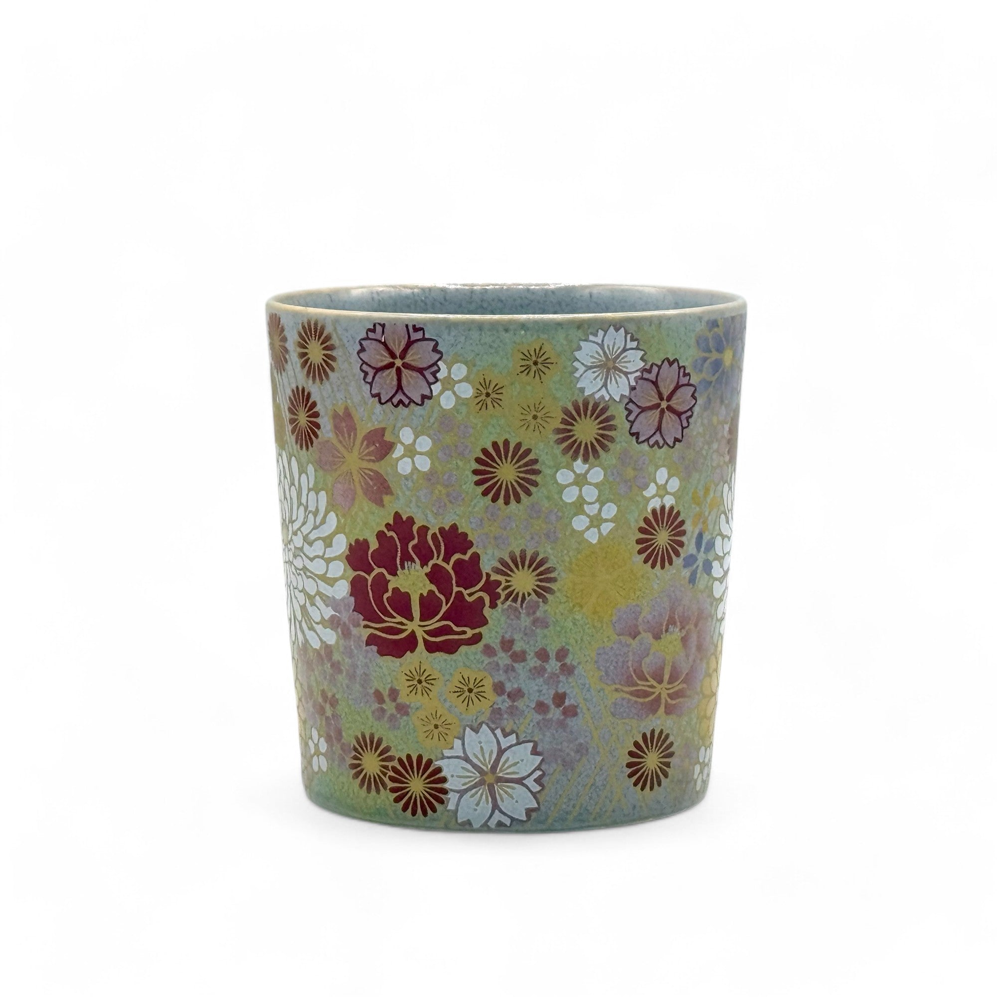 Matsuri Chrysanthemum Gray Mug - Japanese Tea Mug