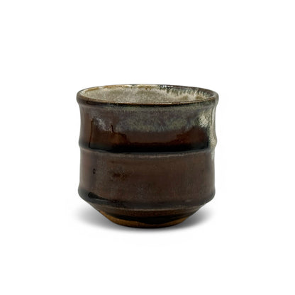 Karatsu Setsume Brown Mino-yaki Yunomi - Japanese Teacup