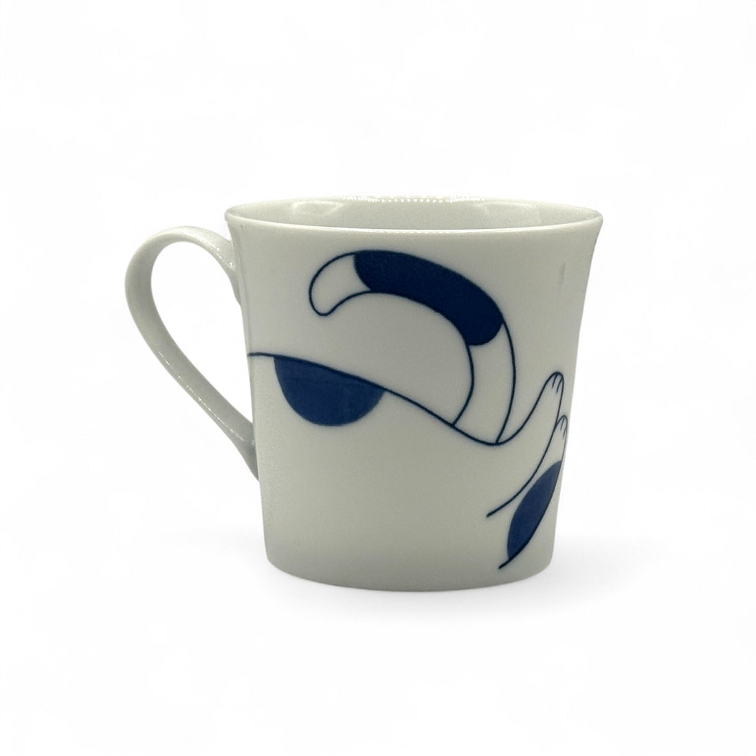 Neko Chigura White Cat Mug - Japanese Tea Mug