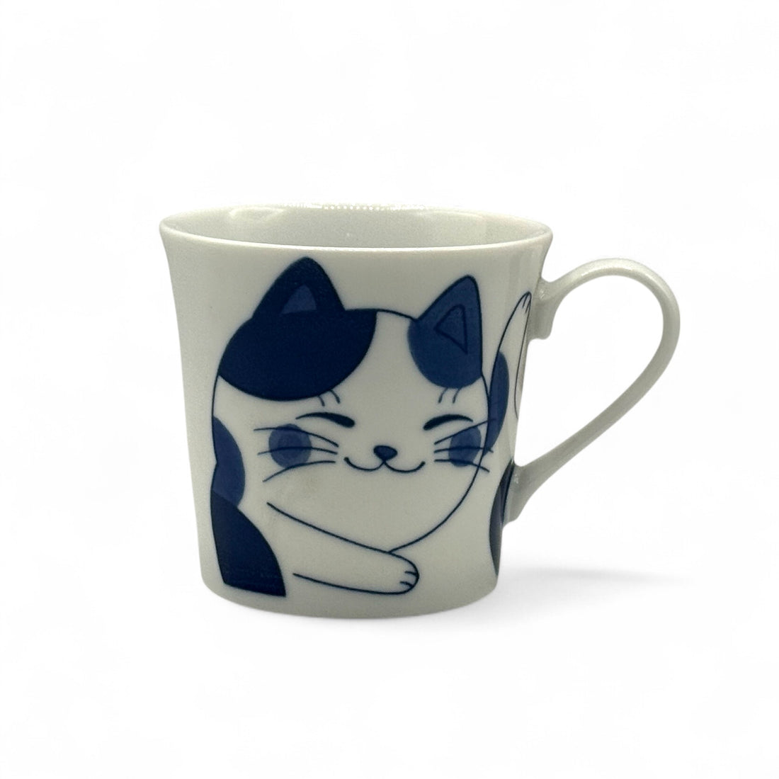 Neko Chigura White Cat Mug - Japanese Tea Mug