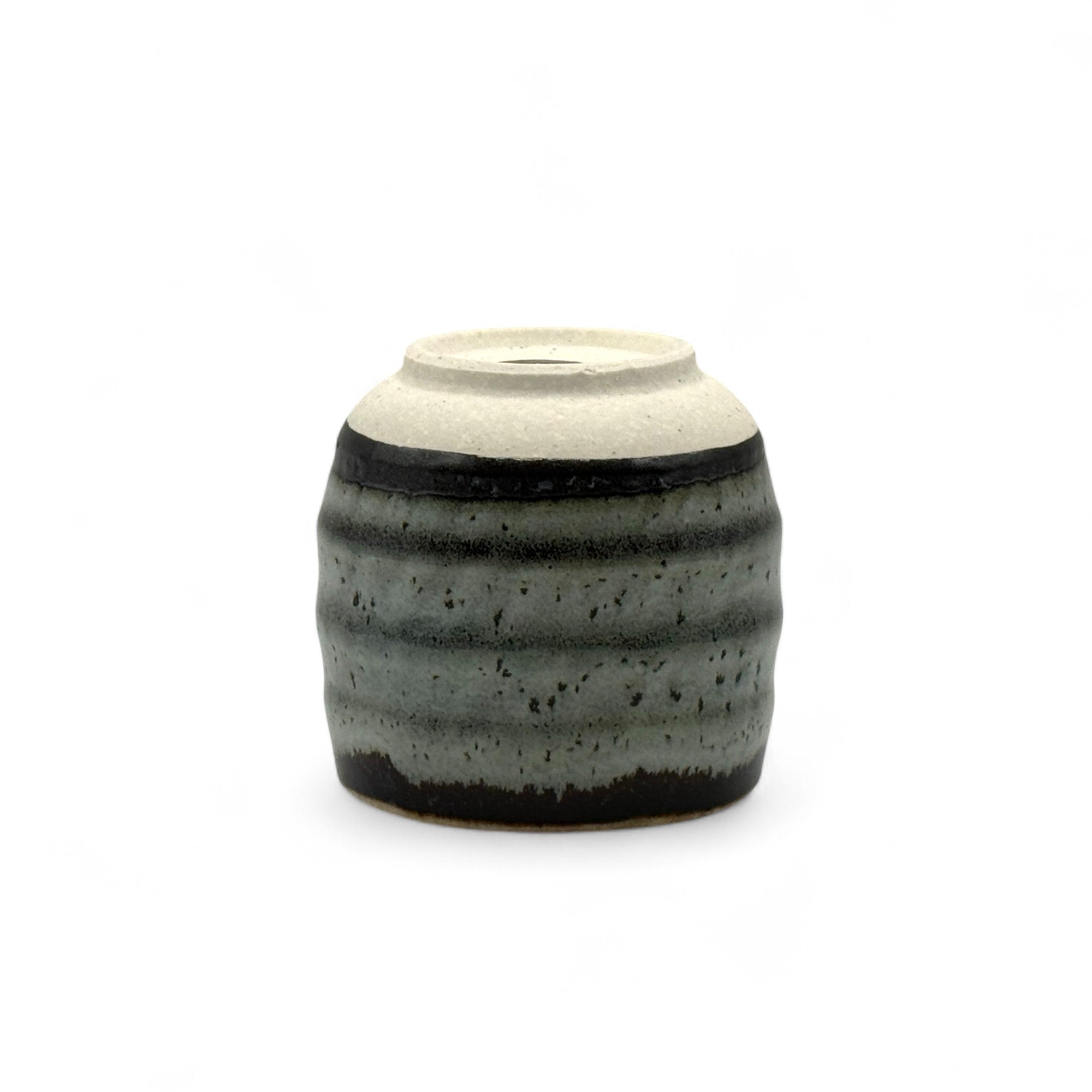 Tenmoku Iguchi Gray Mino-yaki Yunomi - Japanese Teacup