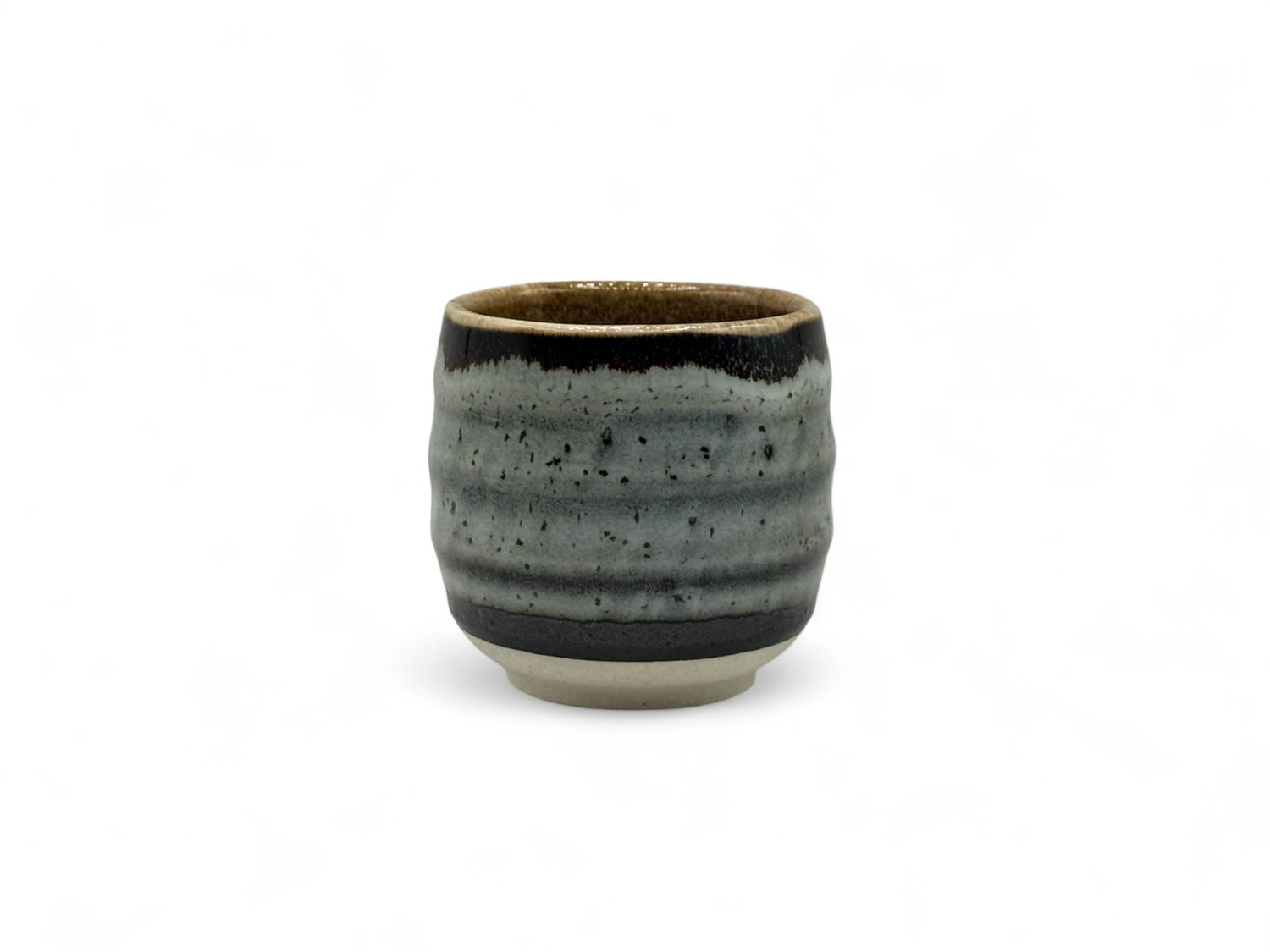Tenmoku Iguchi Gray Mino-yaki Yunomi - Japanese Teacup