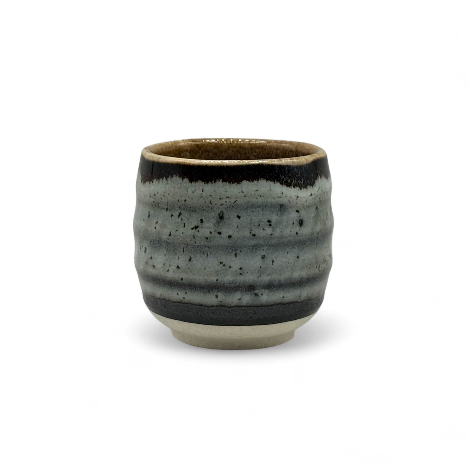 Tenmoku Iguchi Gray Mino-yaki Yunomi - Japanese Teacup