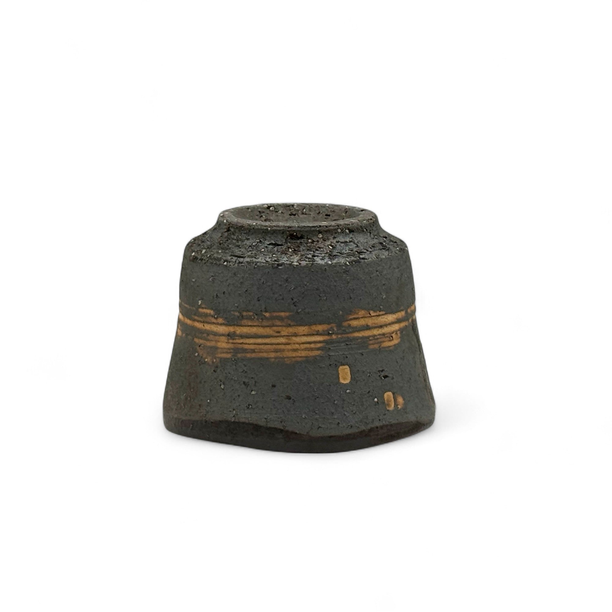 Izayoi Brown Shigaraki-yaki Yunomi - Japanese Teacup