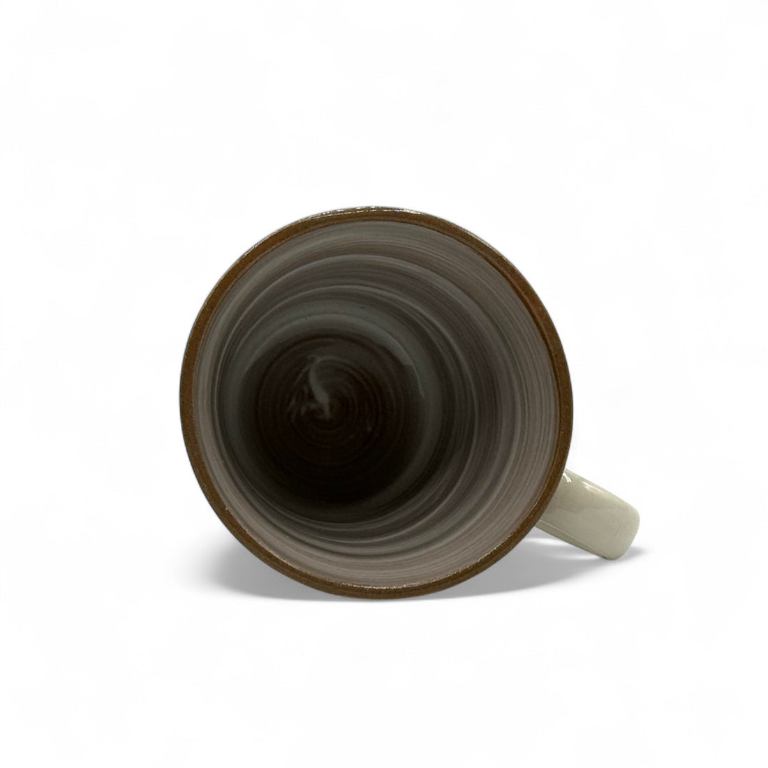 Camellia Neko Cat Gray Mino-yaki Mug - Japanese Tea Mug