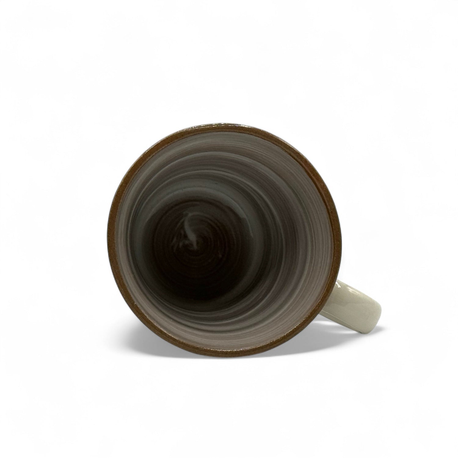 Camellia Neko Cat Gray Mino-yaki Mug - Japanese Tea Mug