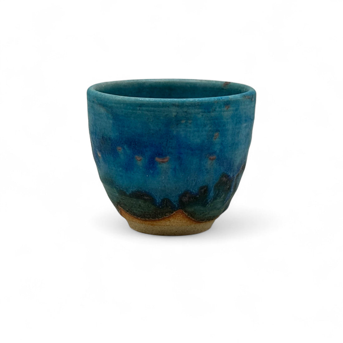 Tsuyukusa Blue Shigaraki-yaki Yunomi - Japanese Teacup