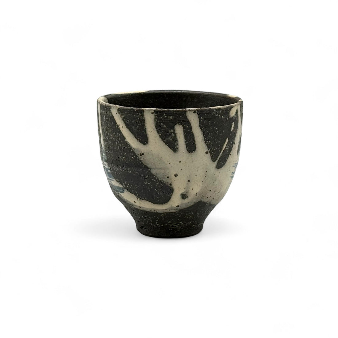 Shio Tide Gray Shigaraki-yaki Yunomi - Japanese Teacup