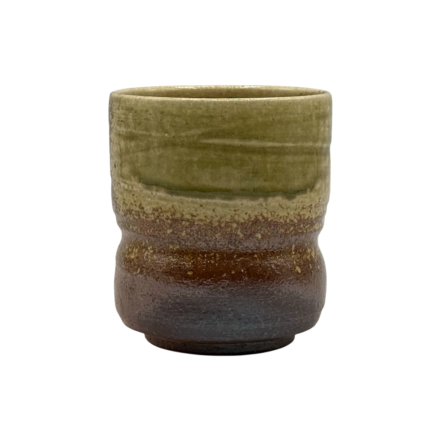 Ko Shigaraki Kiritate Brown Shigaraki-yaki Yunomi - Japanese Teacup