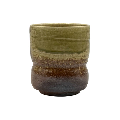 Ko Shigaraki Kiritate Brown Shigaraki-yaki Yunomi - Japanese Teacup