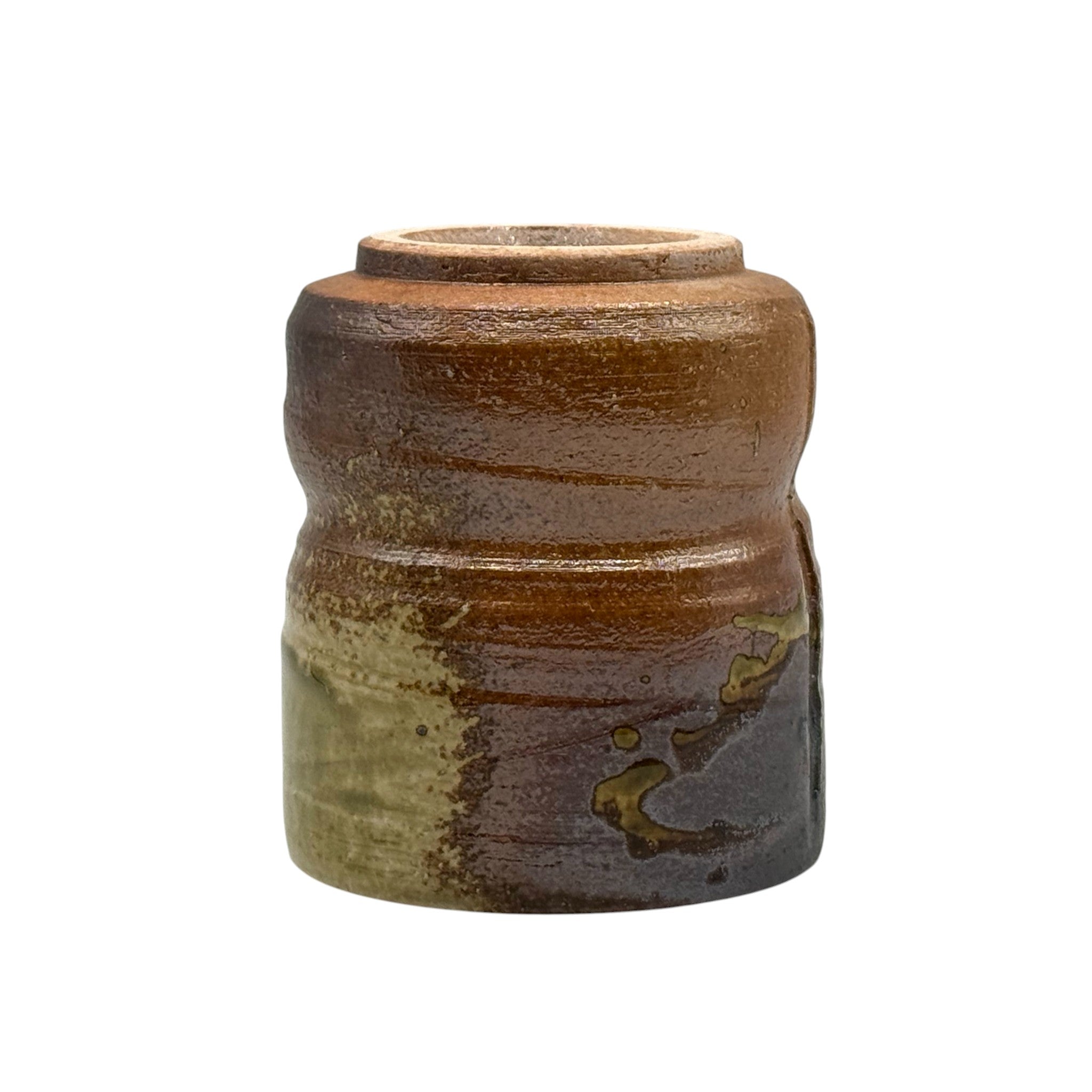 Ko Shigaraki Kiritate Brown Shigaraki-yaki Yunomi - Japanese Teacup