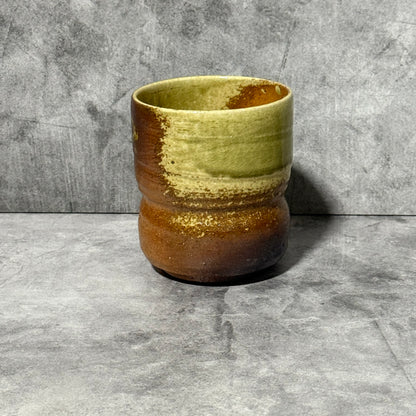 Ko Shigaraki Kiritate Brown Shigaraki-yaki Yunomi - Japanese Teacup