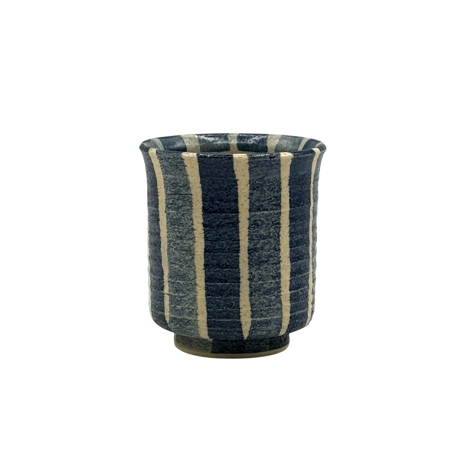Aojukusa Blue Mino-yaki Yunomi - Japanese Teacup