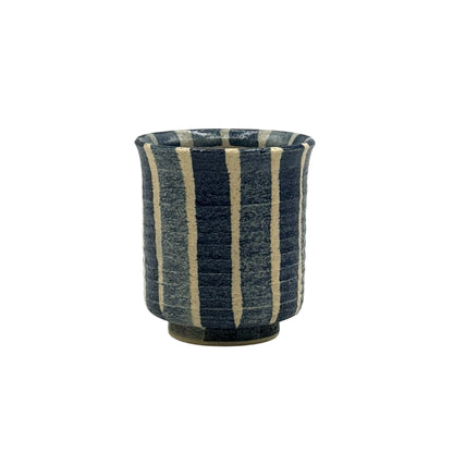 Aojukusa Blue Mino-yaki Yunomi - Japanese Teacup