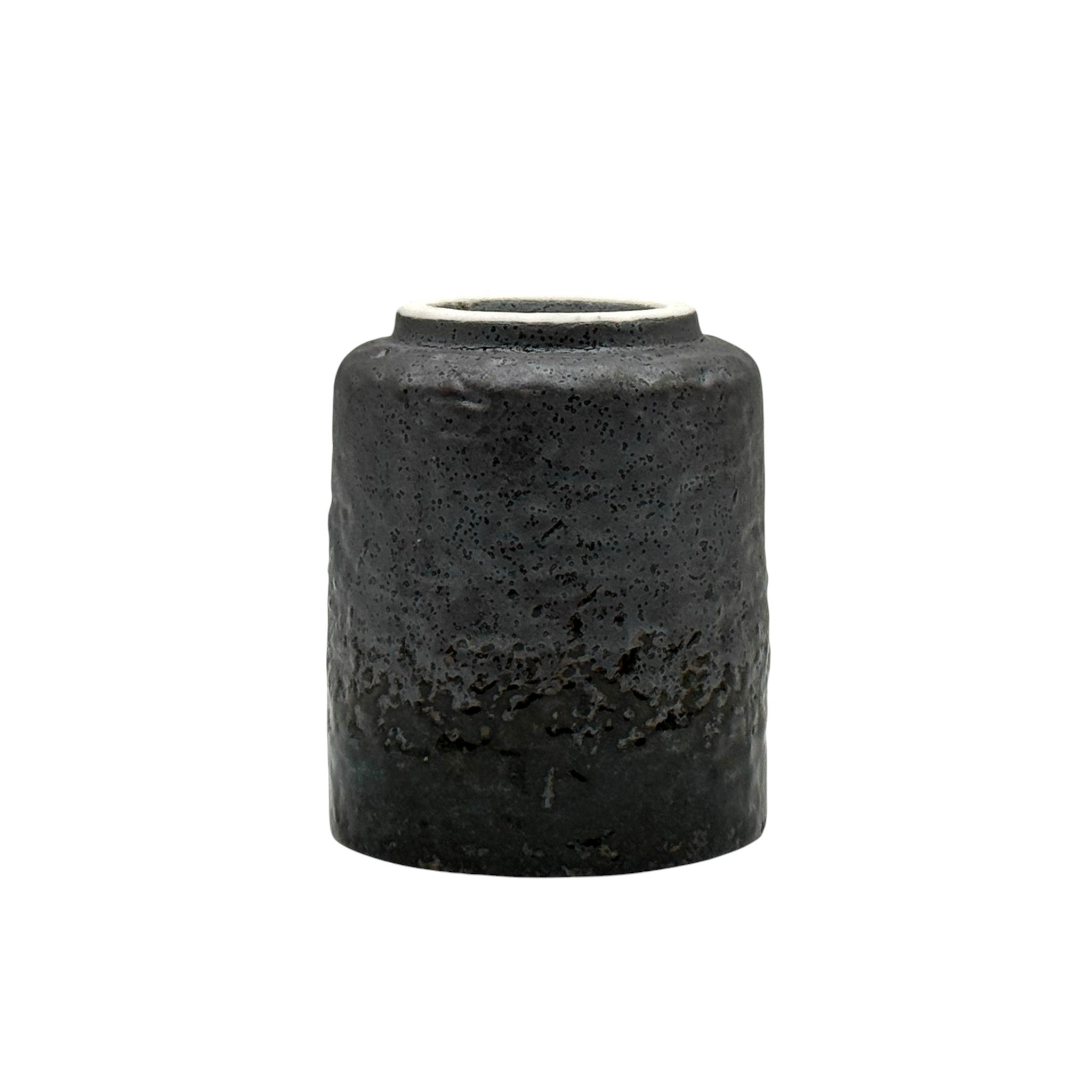 Shinkai Black Mino-yaki Yunomi - Japanese Teacup