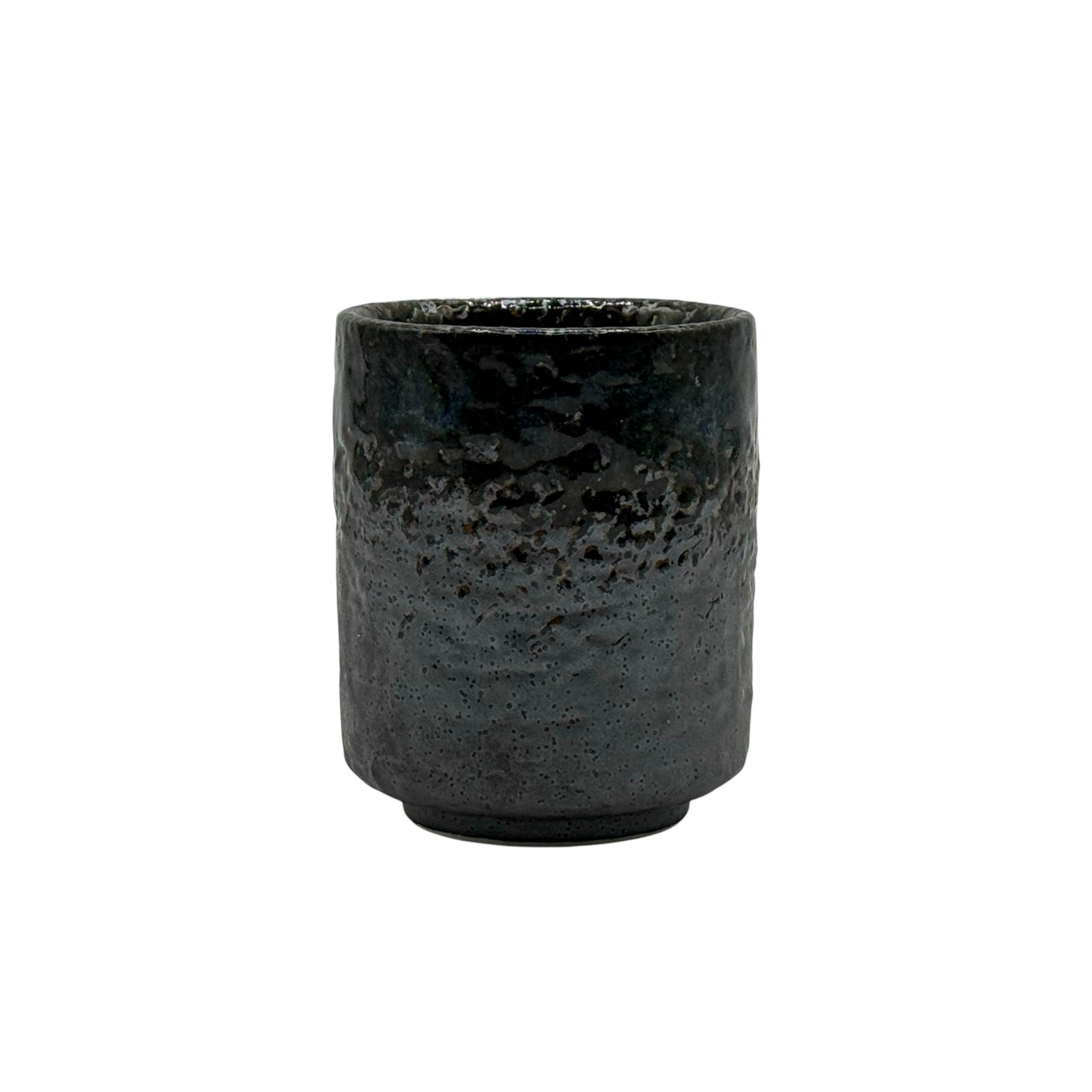 Shinkai Black Mino-yaki Yunomi - Japanese Teacup