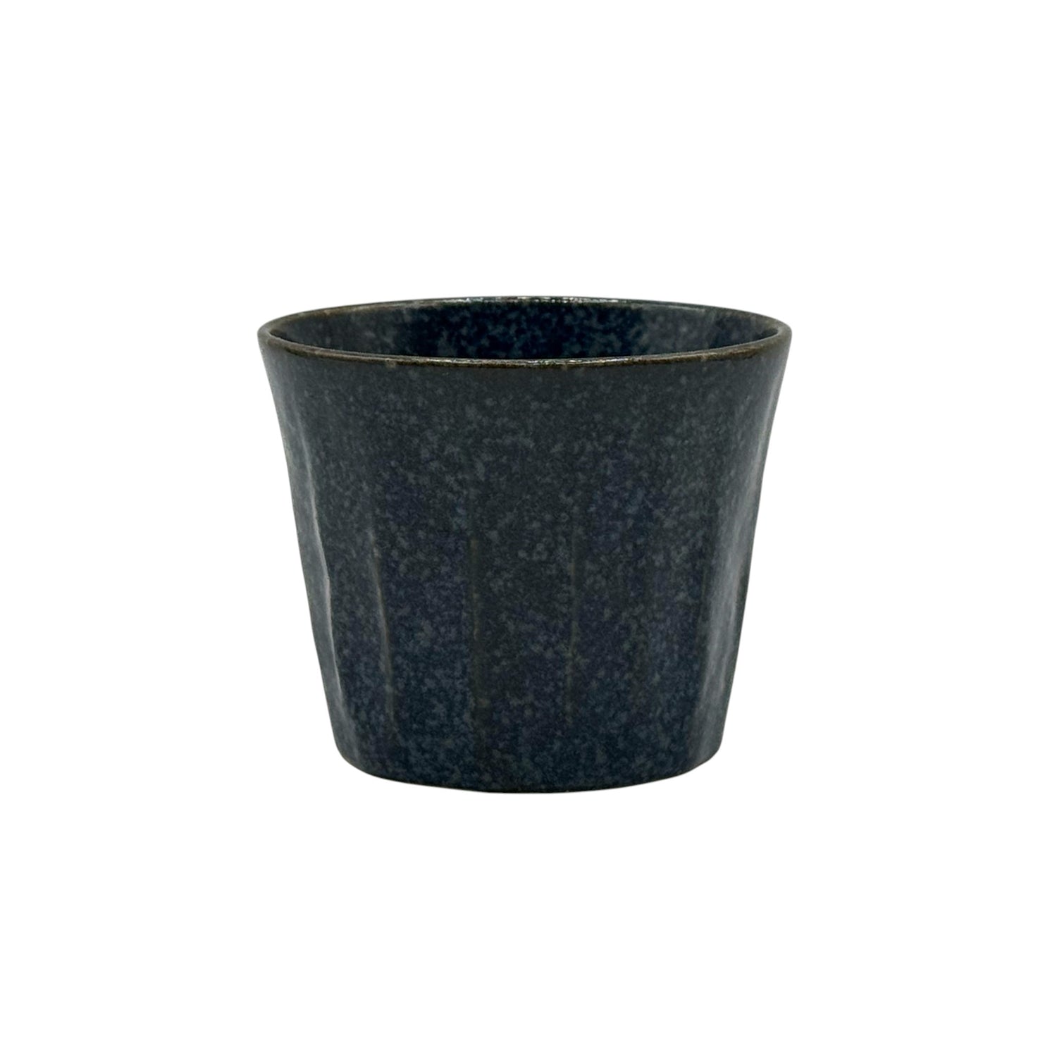 Yuki Indigo Blue Mino-yaki Yunomi - Japanese Teacup