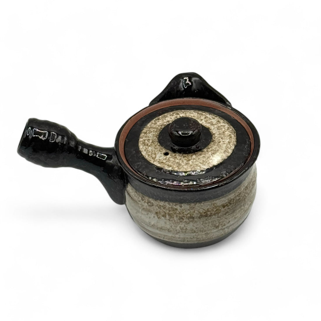 Shiro Hirokuchi Brown Tokoname-yaki Kyusu - Japanese Teapot