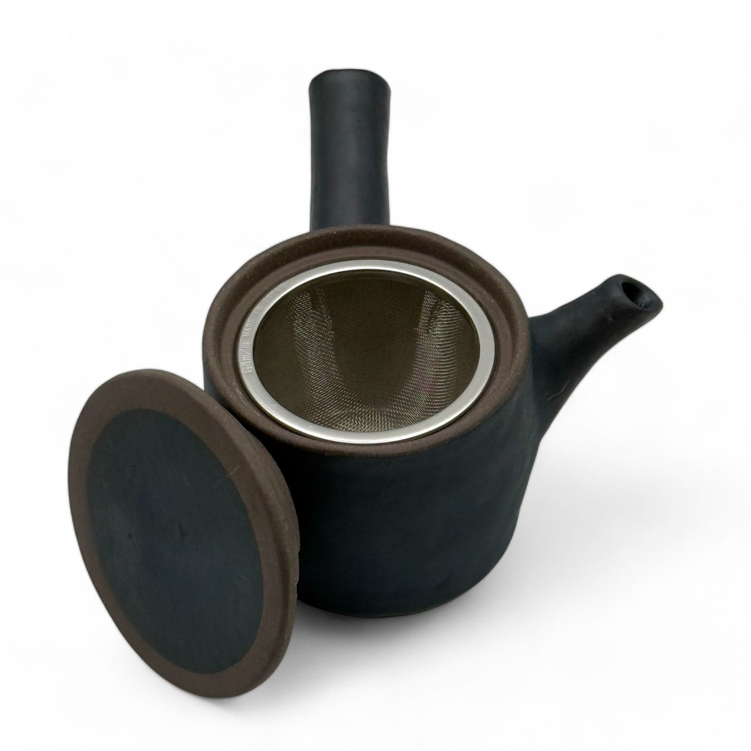 Urushi Stone Black Tokoname-yaki Kyusu - Japanese Teapot