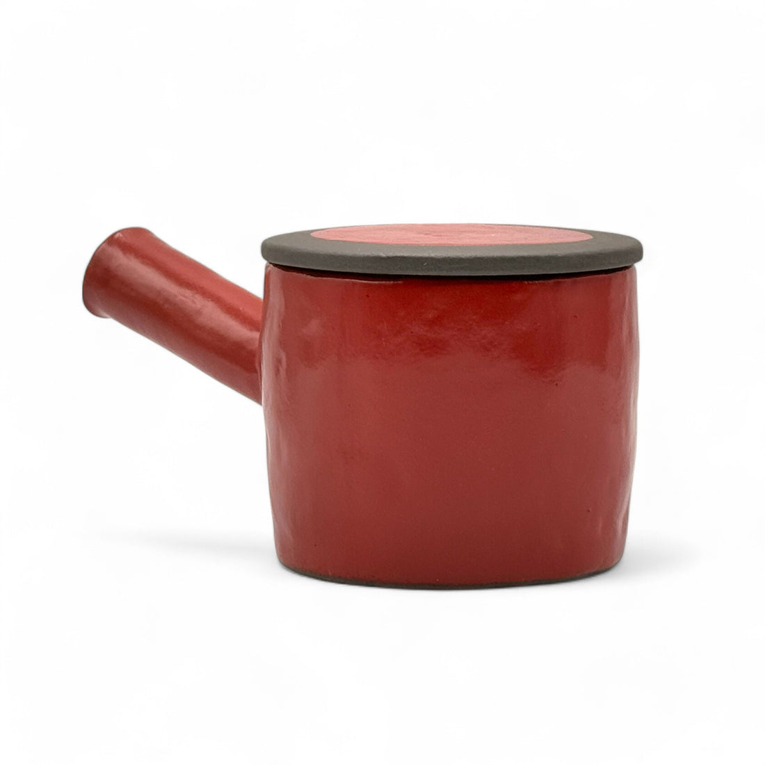 Isshin Clay Red Tokoname-yaki Kyusu - Japanese Teapot