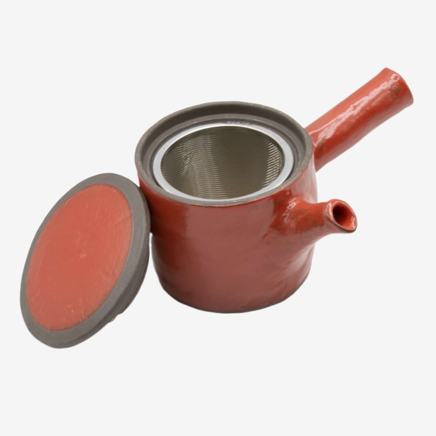 Isshin Clay Red Kyusu - Japanese Teapot Teaware Inoue Tea