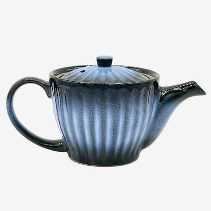 Kiku Aurora Blue Kyusu - Japanese Teapot Teaware Inoue Tea