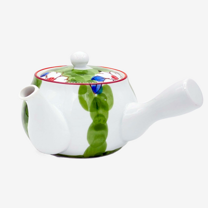 Imari Hana Green Arita Kyusu - Japanese Teapot Teaware Inoue Tea