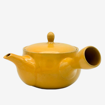 Mitsubachi Hana Yellow Kyusu - Japanese Teapot Teaware Inoue Tea