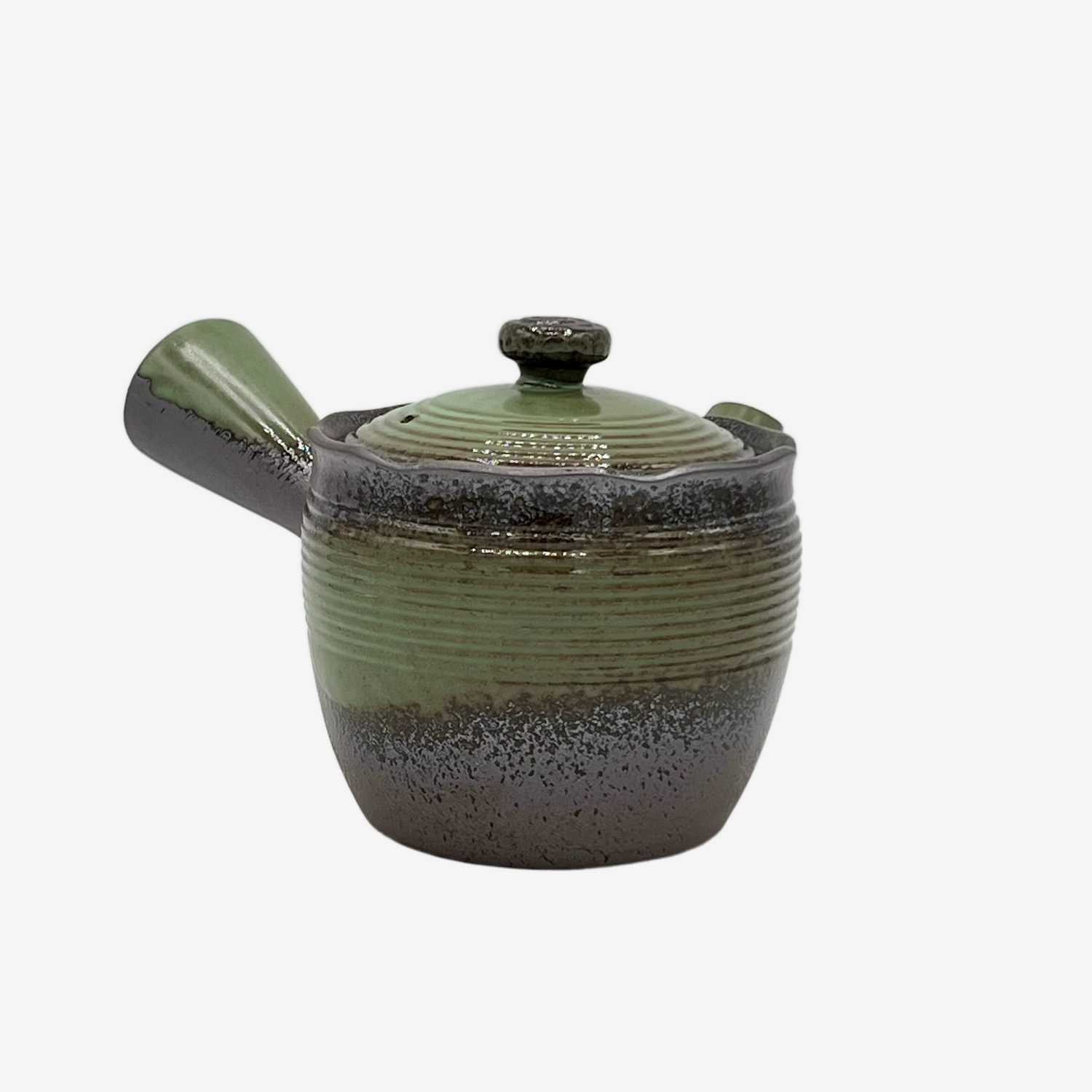 Tochi Green Bankyo-yaki Kyusu - Japanese Teapot