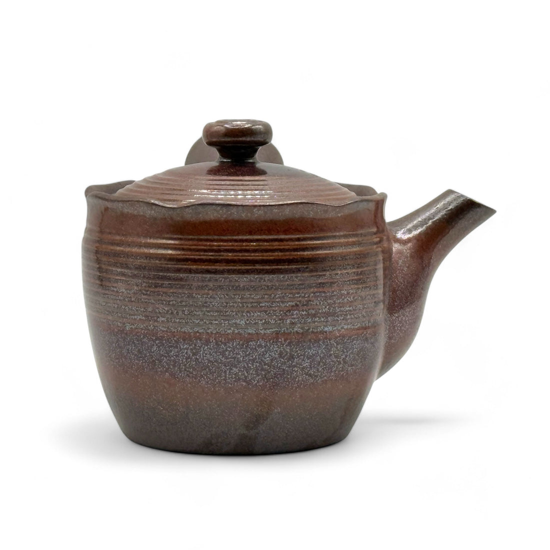 Hanafubuki Flame Brown Banko-yaki Kyusu - Japanese Teapot