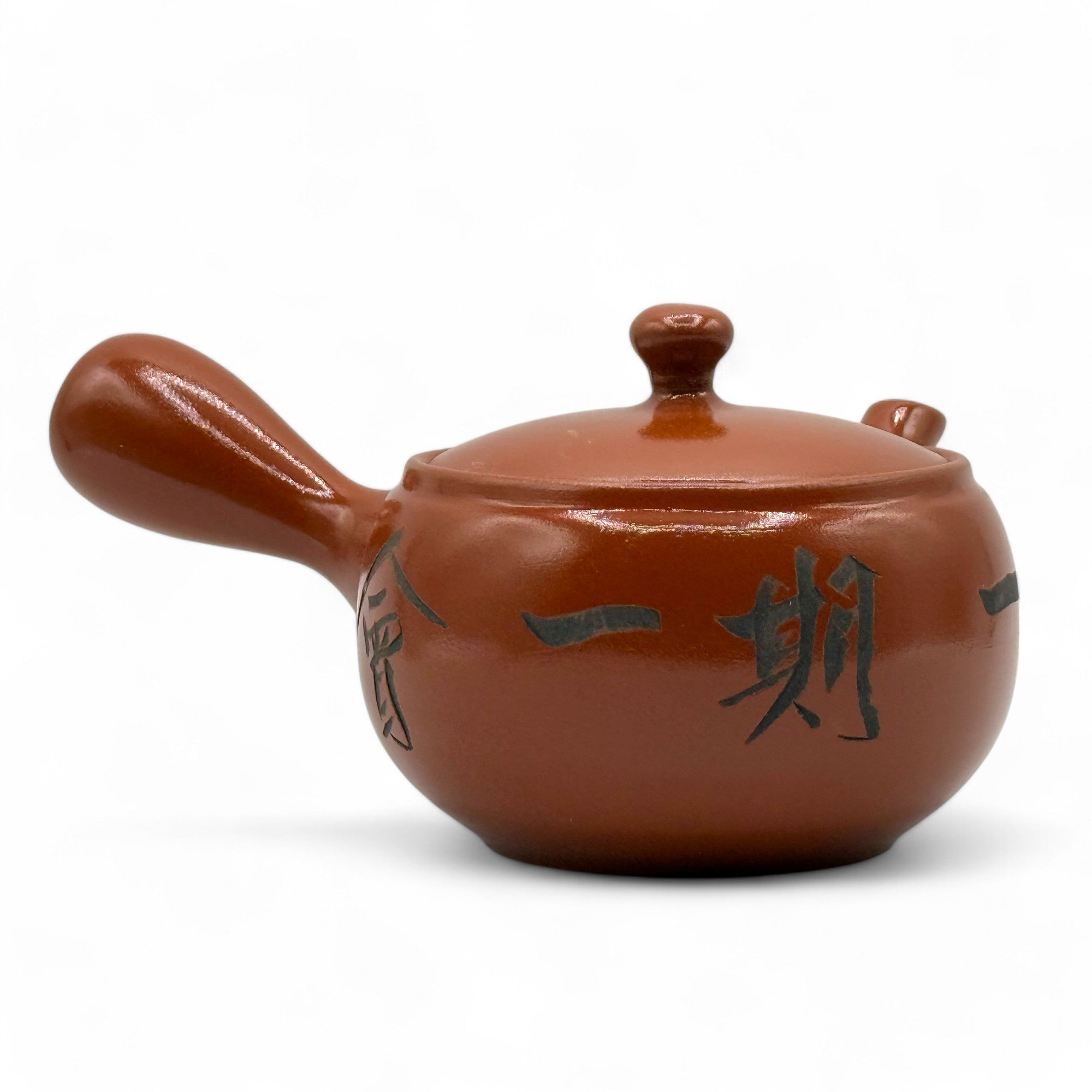 Ichi-go ichi-e Red Tokoname-yaki Kyusu - Japanese Teapot