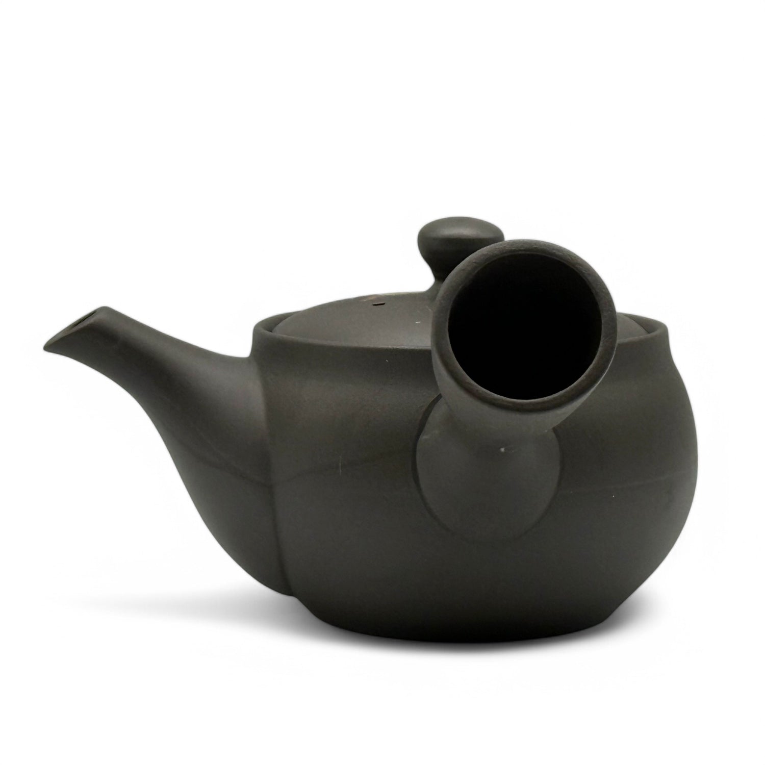 Fusensaku Maruyama Konoha Black Tokoname-yaki Kyusu - Japanese Teapot