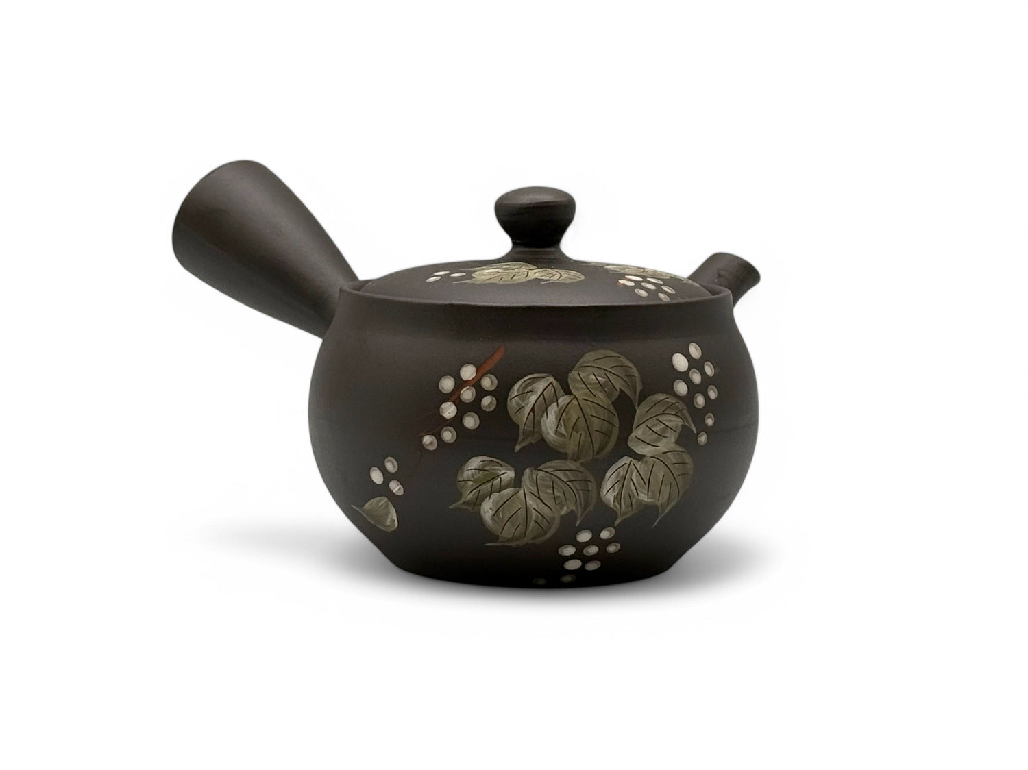 Fusensaku Maruyama Konoha Black Tokoname-yaki Kyusu - Japanese Teapot