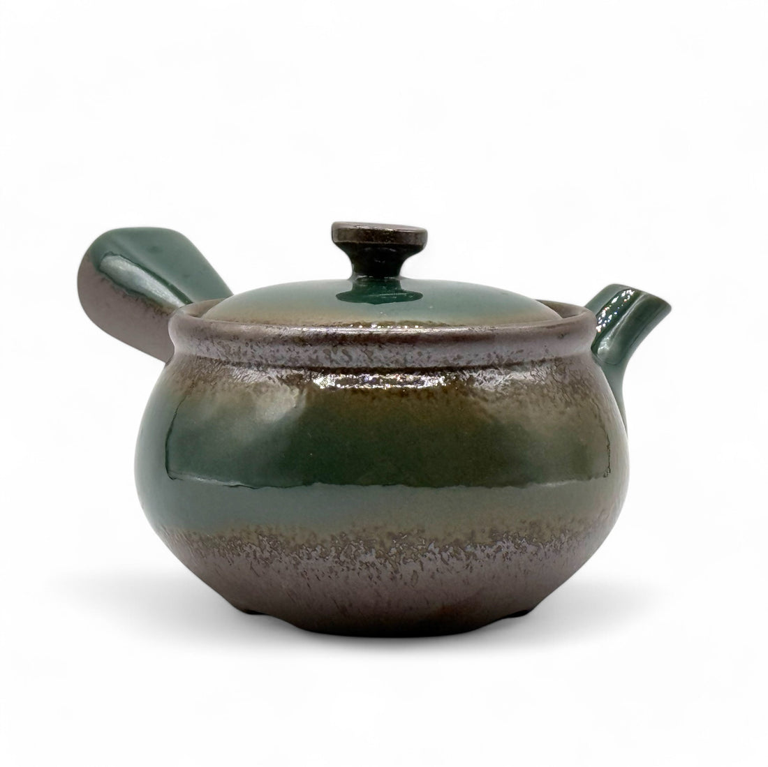Maru Green Banko-yaki Kyusu - Japanese Teapot