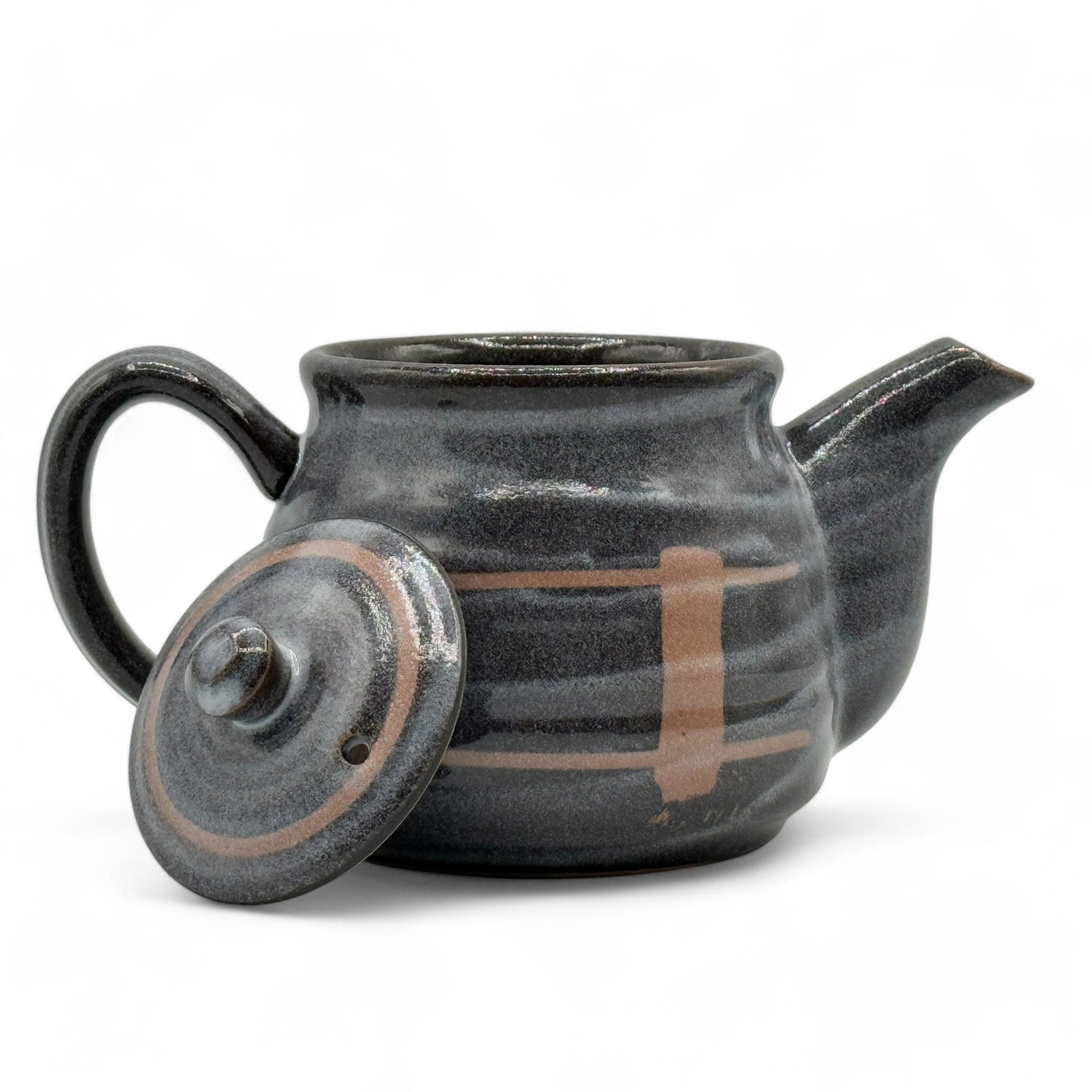 Nezumi Rokubei Black Mino-yaki Kyusu - Japanese Teapot