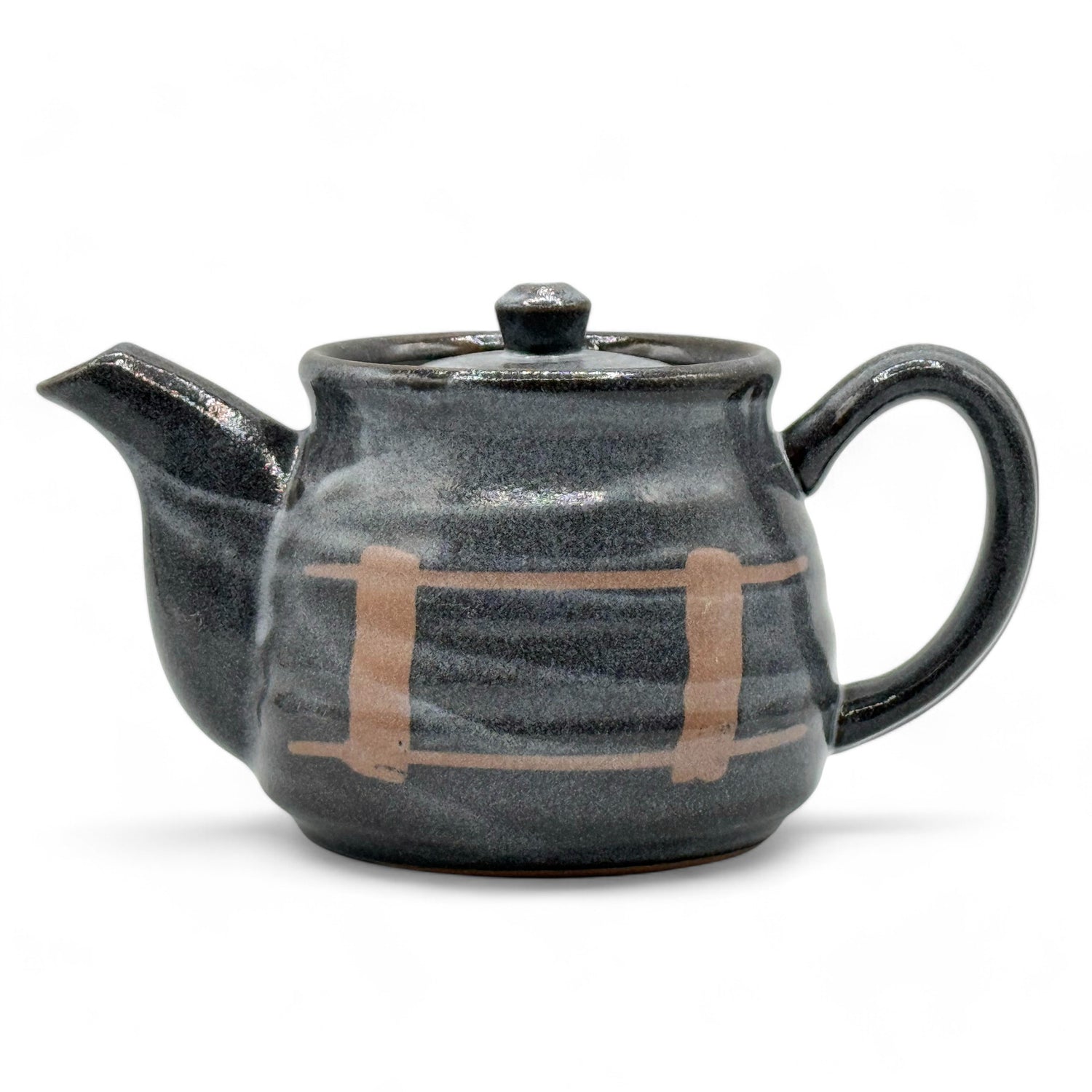 Nezumi Rokubei Black Mino-yaki Kyusu - Japanese Teapot