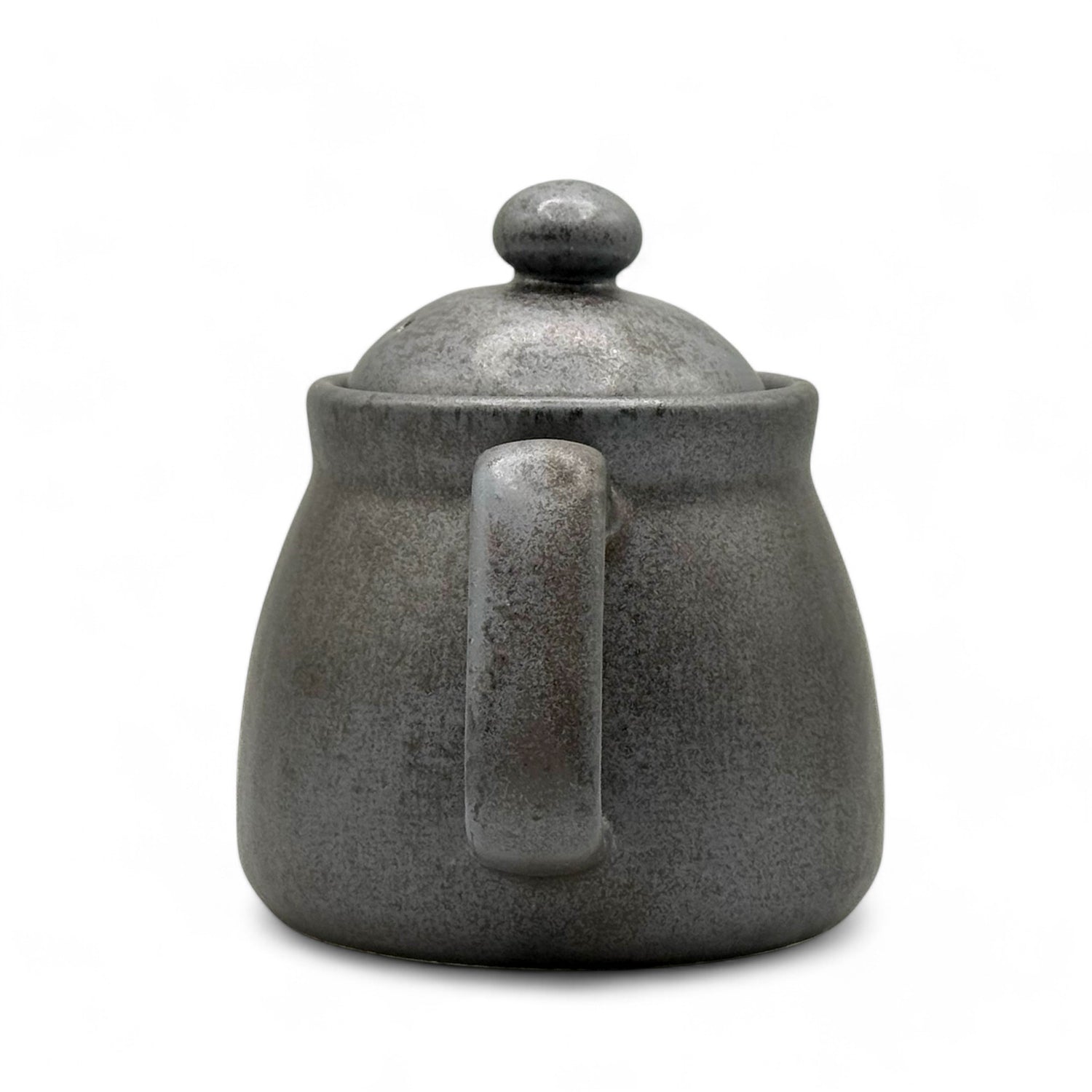 Kuro Nunome Matte Black Mino-yaki Kyusu - Japanese Teapot