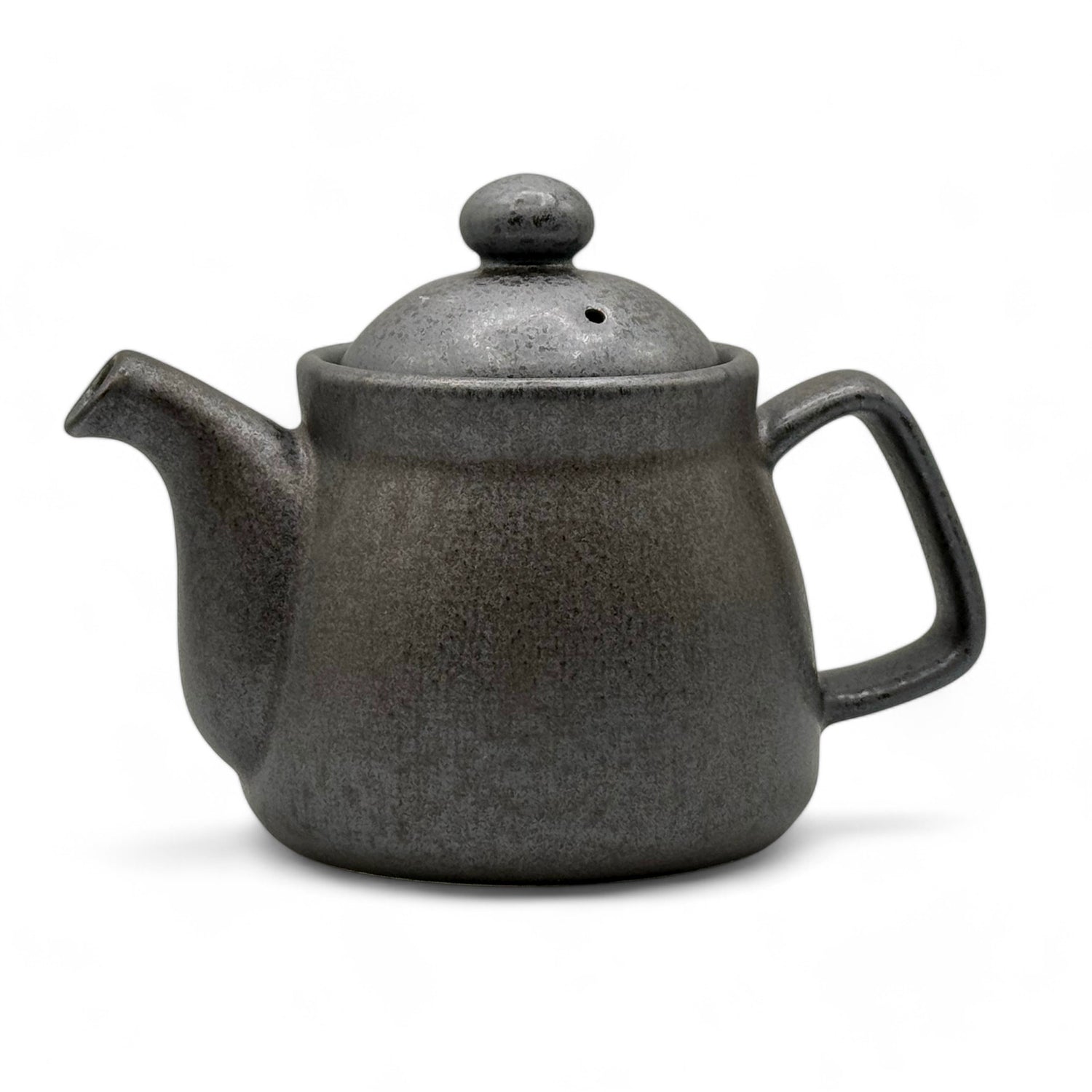 Kuro Nunome Matte Black Mino-yaki Kyusu - Japanese Teapot