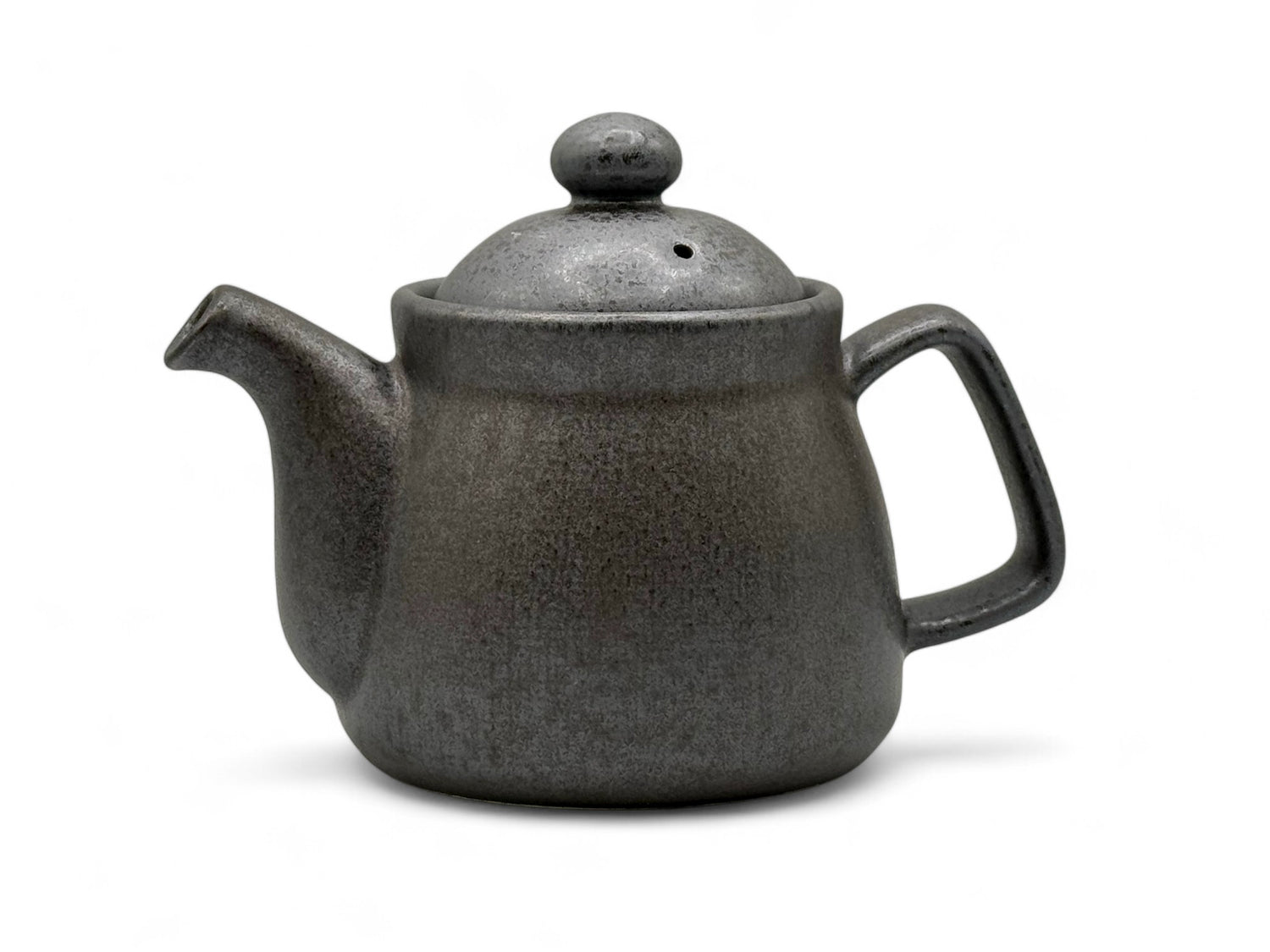 Kuro Nunome Matte Black Mino-yaki Kyusu - Japanese Teapot