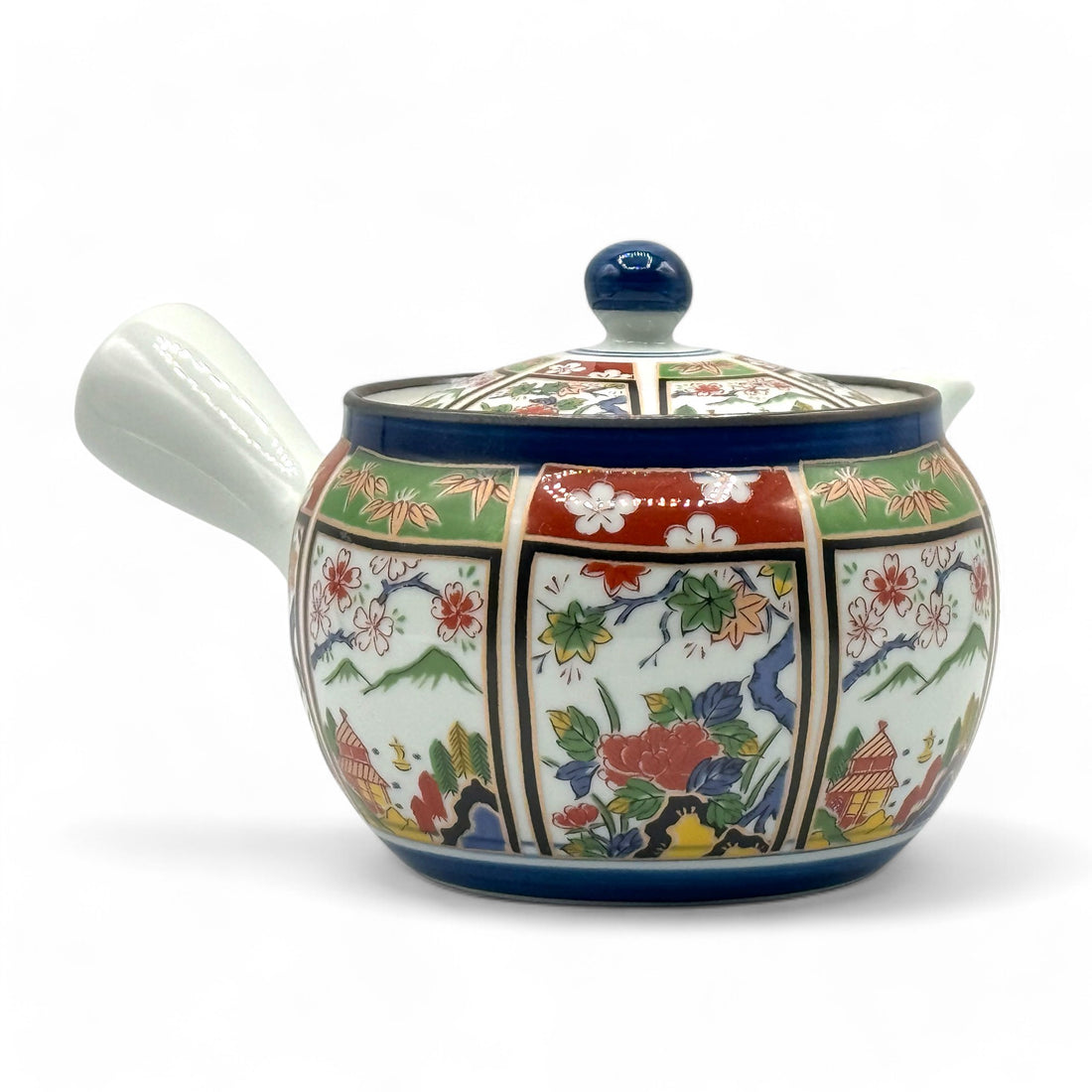 Nishiki Megumi White Arita-yaki Kyusu - Japanese Teapot