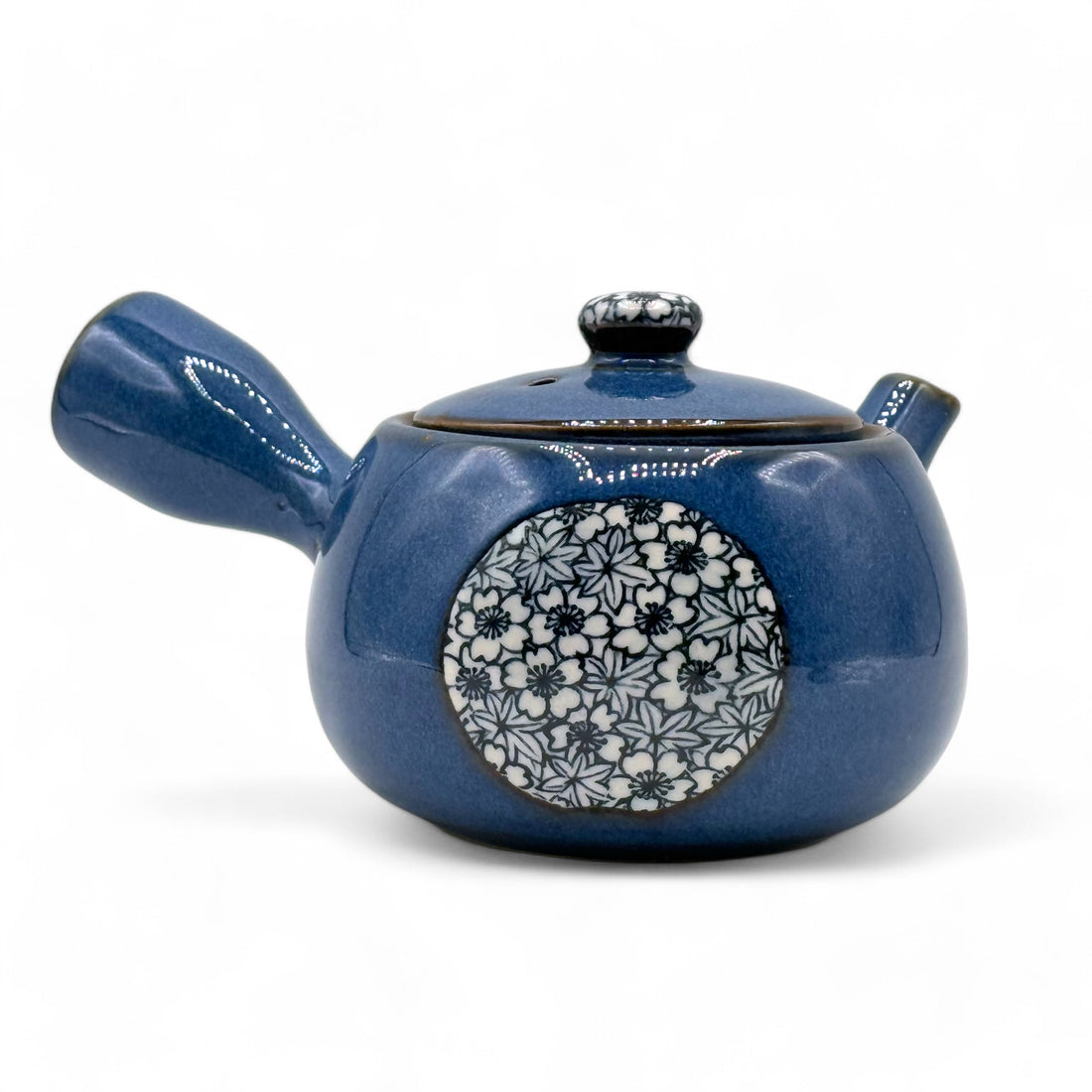 Namako Sakura Blue Tokoname-yaki Kyusu - Japanese Teapot