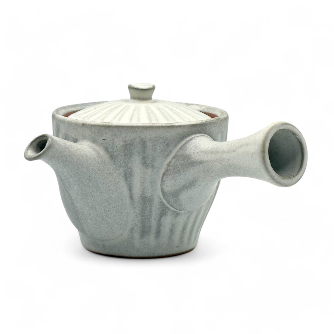 Kiku Kohiki Rustic White Tokoname-yaki Kyusu - Japanese Teapot