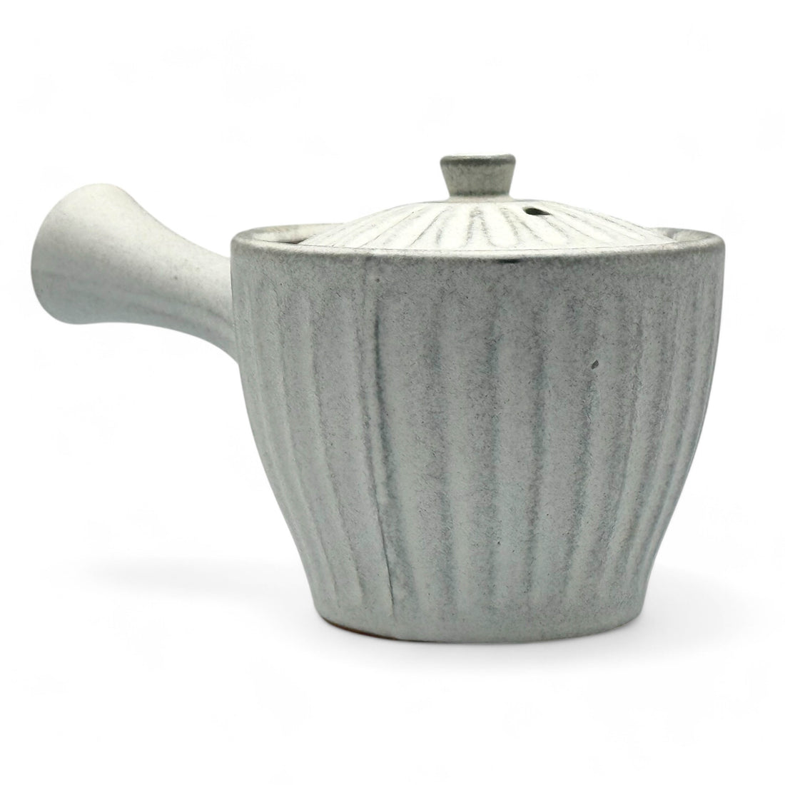 Kiku Kohiki Rustic White Tokoname-yaki Kyusu - Japanese Teapot