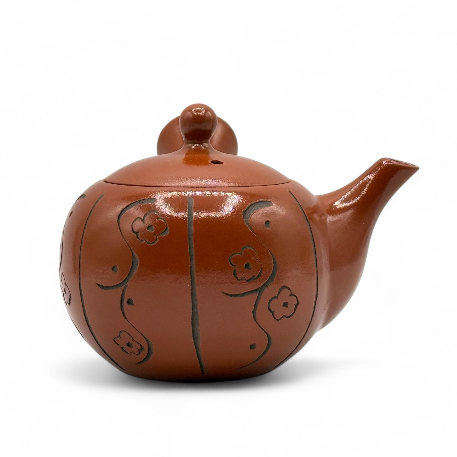 Yixing Tokusa Red Tokoname-yaki Kyusu - Japanese Teapot