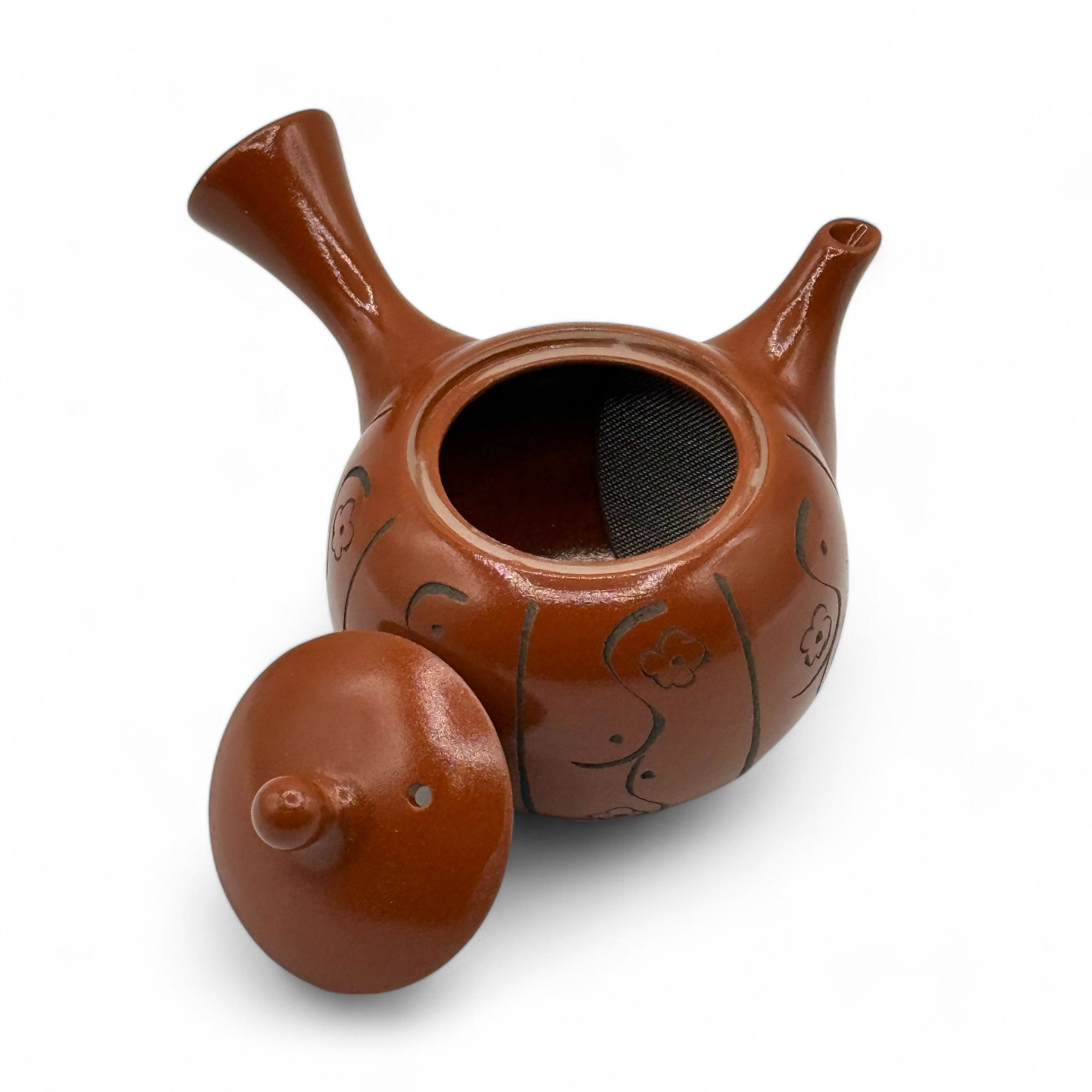 Yixing Tokusa Red Tokoname-yaki Kyusu - Japanese Teapot