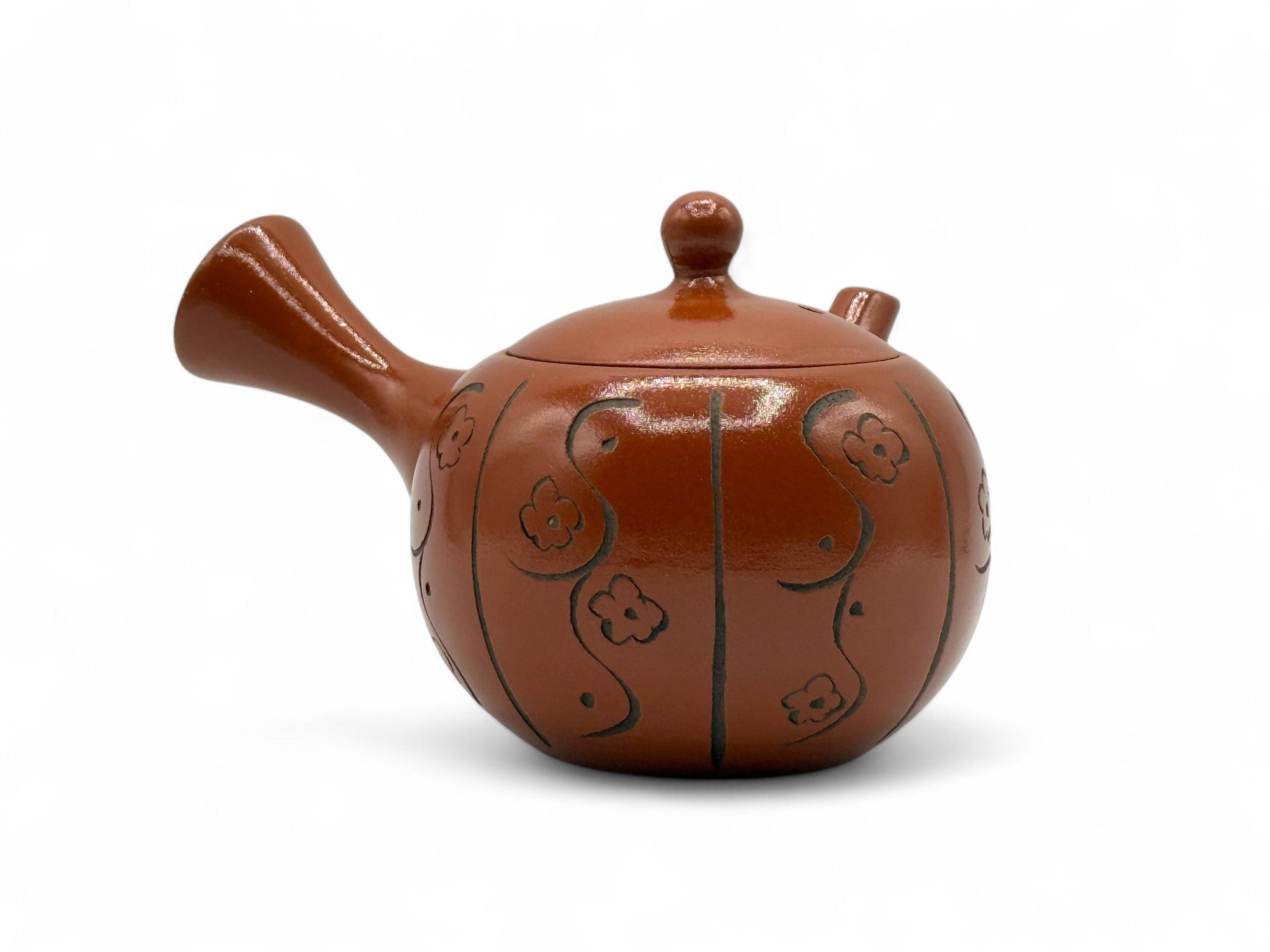 Yixing Tokusa Red Tokoname-yaki Kyusu - Japanese Teapot