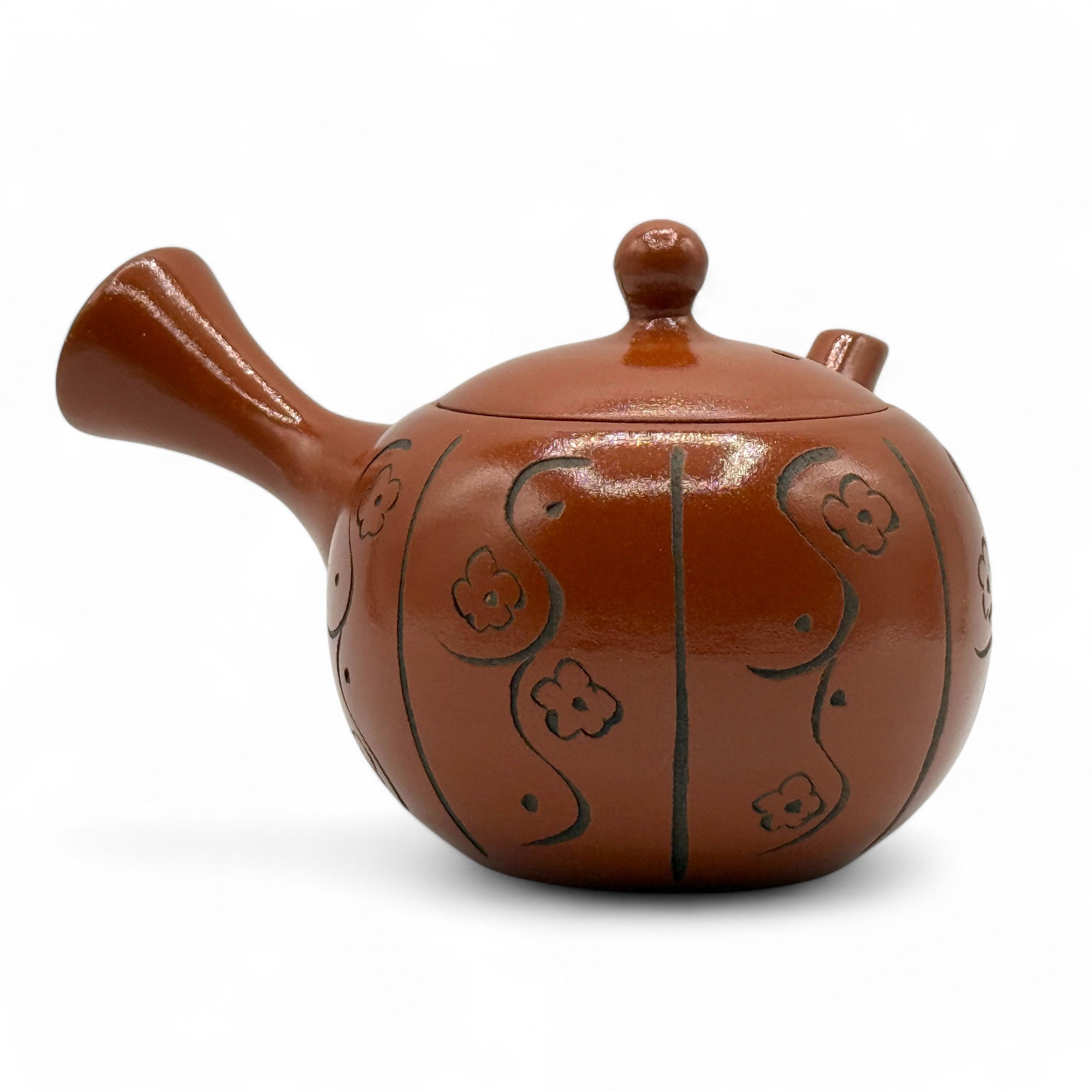 Yixing Tokusa Red Tokoname-yaki Kyusu - Japanese Teapot